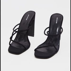Prettylittlething black heels